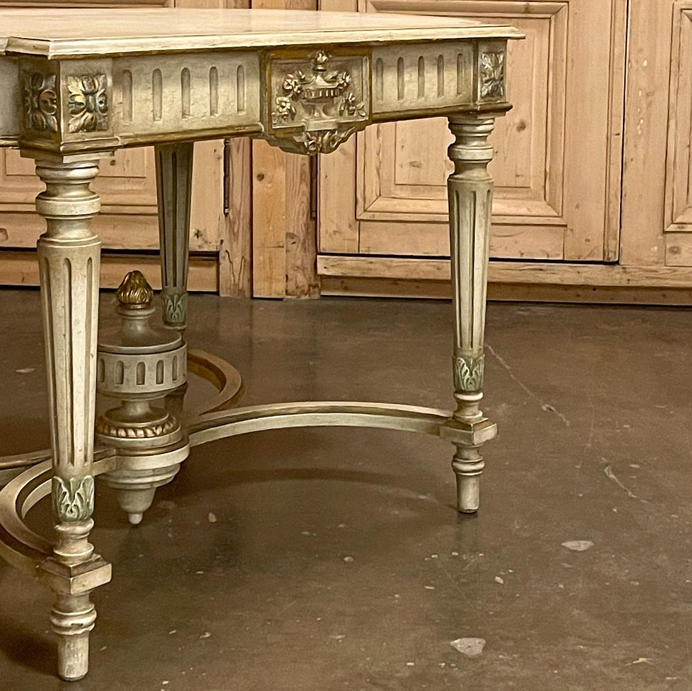 Antique French Louis XVI Painted Center Table For Sale 7