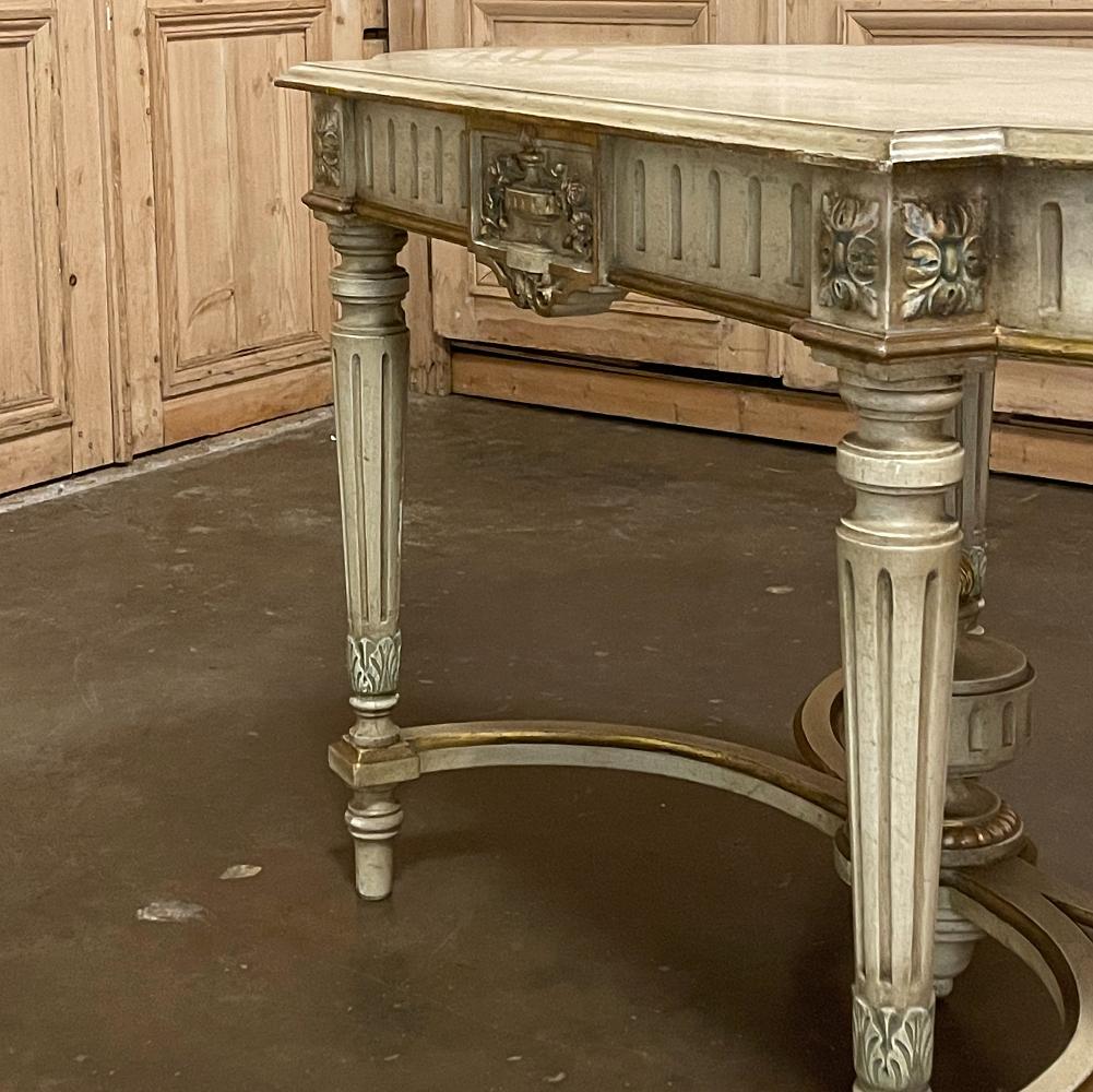 Antique French Louis XVI Painted Center Table For Sale 1