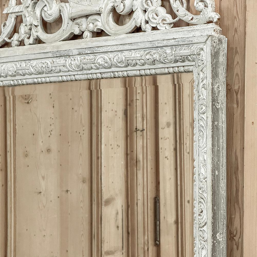 Antique French Louis XVI Painted Mirror For Sale 5