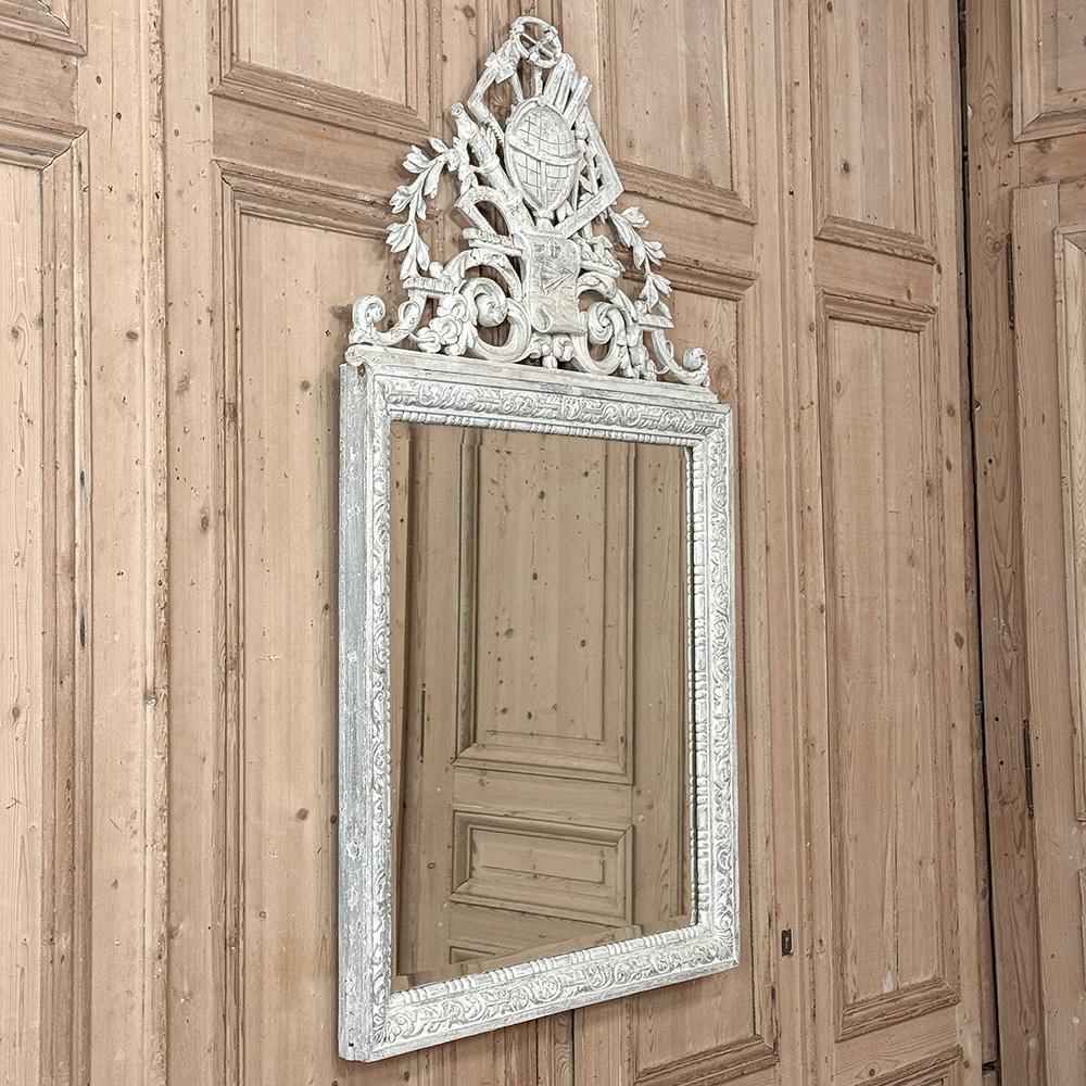 Antique French Louis XVI Painted Mirror For Sale 9