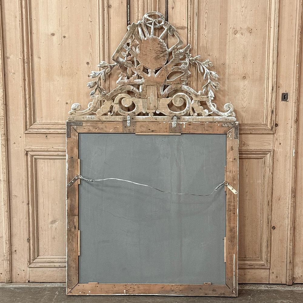 Antique French Louis XVI Painted Mirror For Sale 11