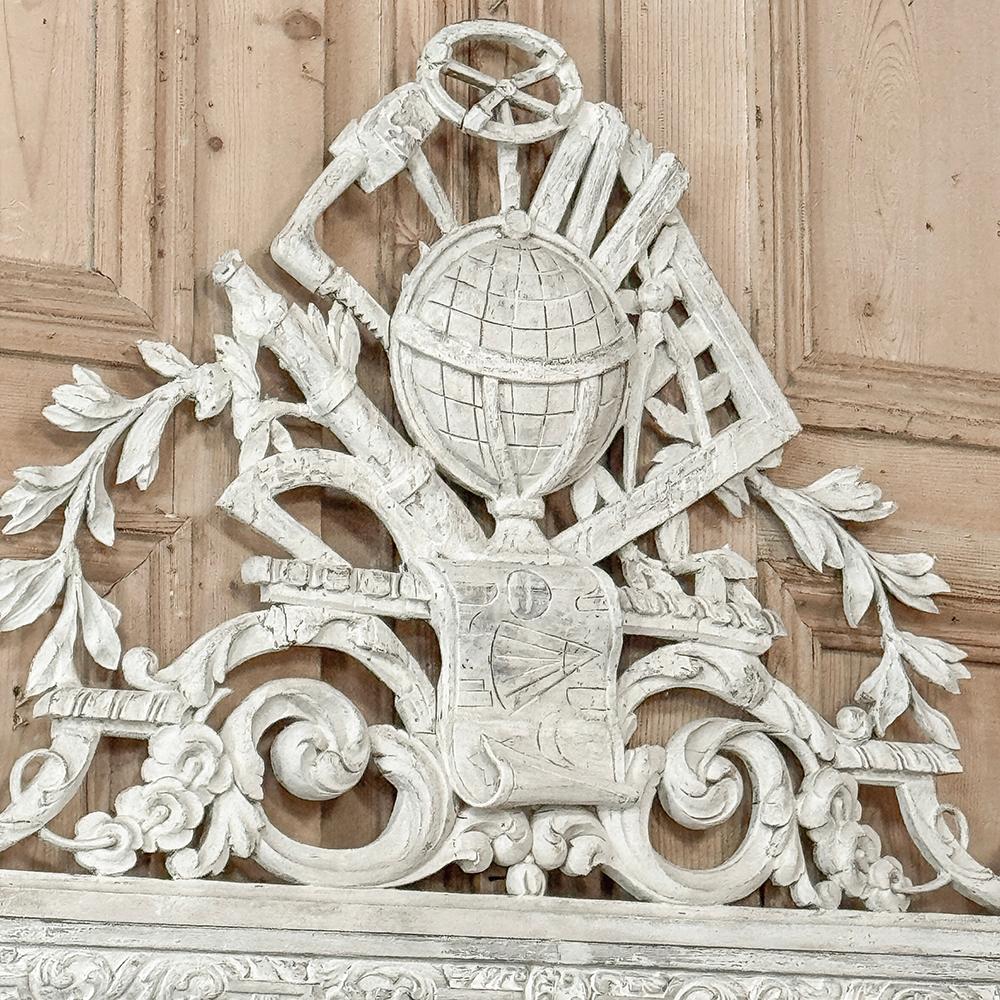 Late 19th Century Antique French Louis XVI Painted Mirror For Sale