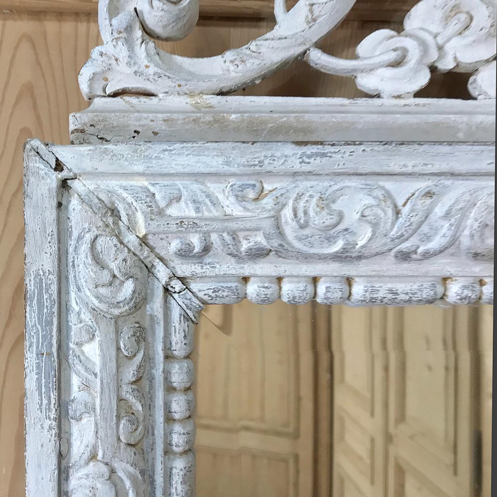 Antiker französischer Louis-XVI-Spiegel, bemalt (Holz) im Angebot