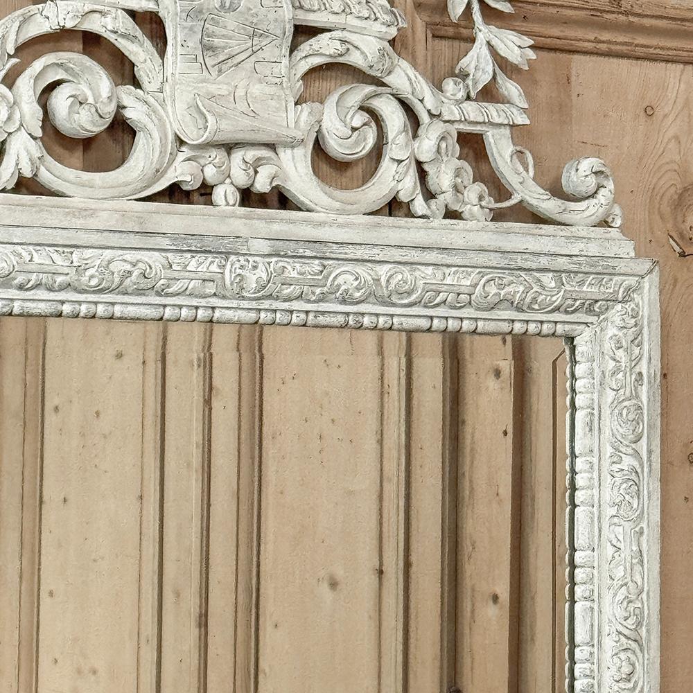 Antique French Louis XVI Painted Mirror For Sale 3