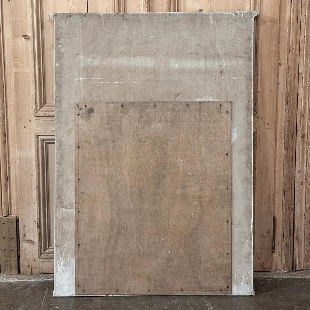 Antique French Louis XVI Painted Trumeau Mirror en vente 7