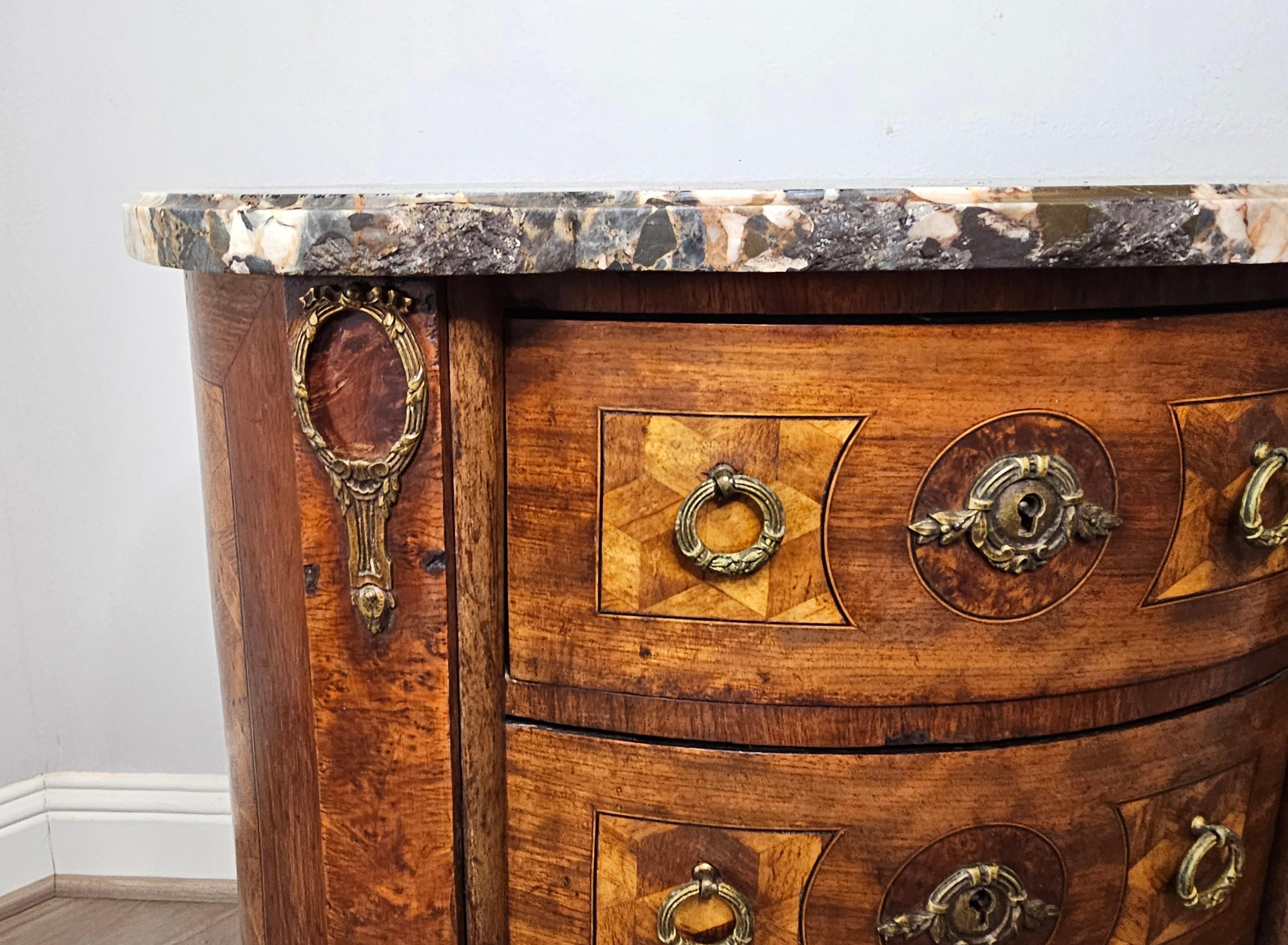 Antique French Louis XVI Parquetry Inlaid Nightstand Side Table 12