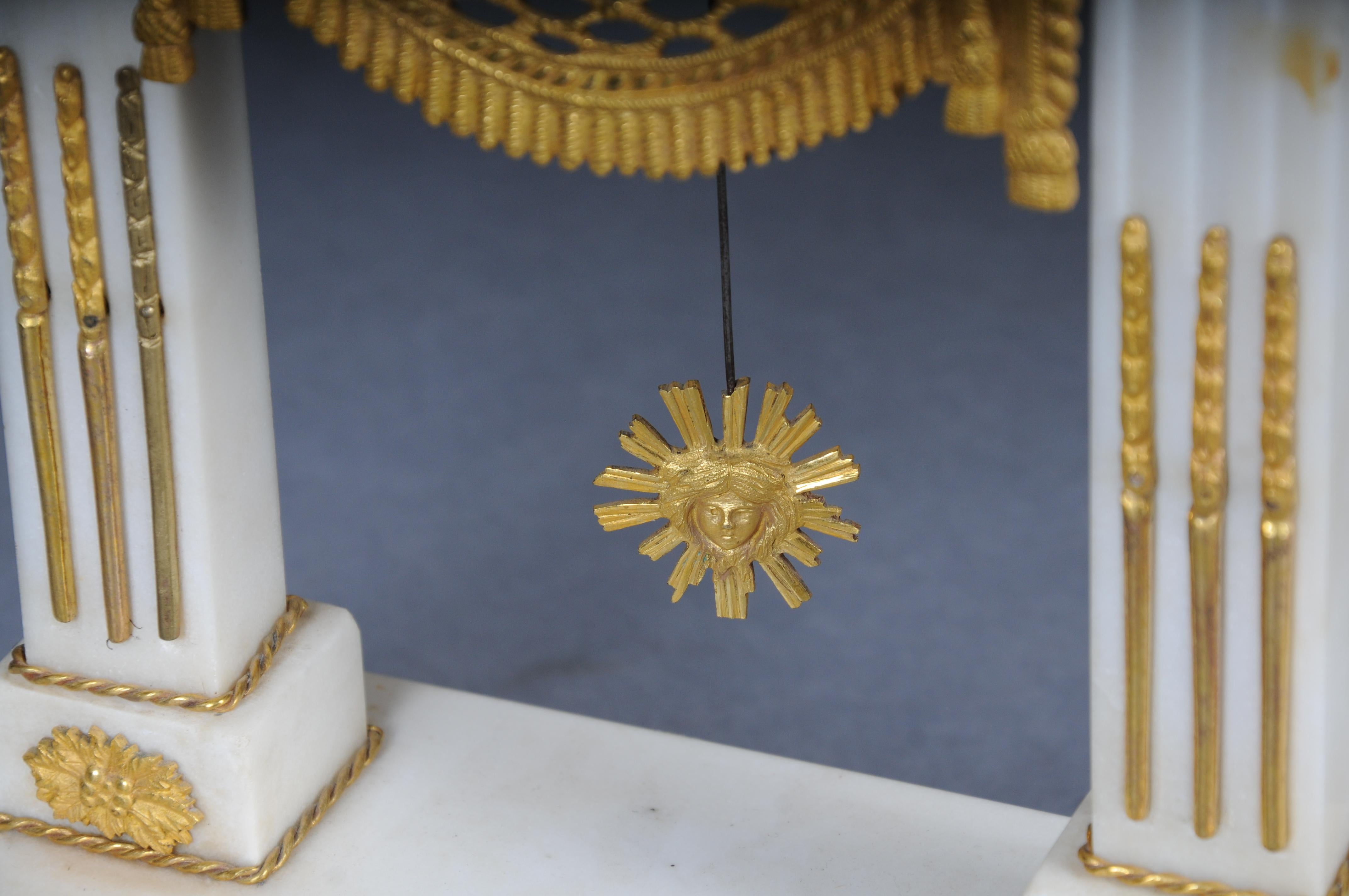 Antique French Louis XVI portal clock, Paris, circa 1880 For Sale 4