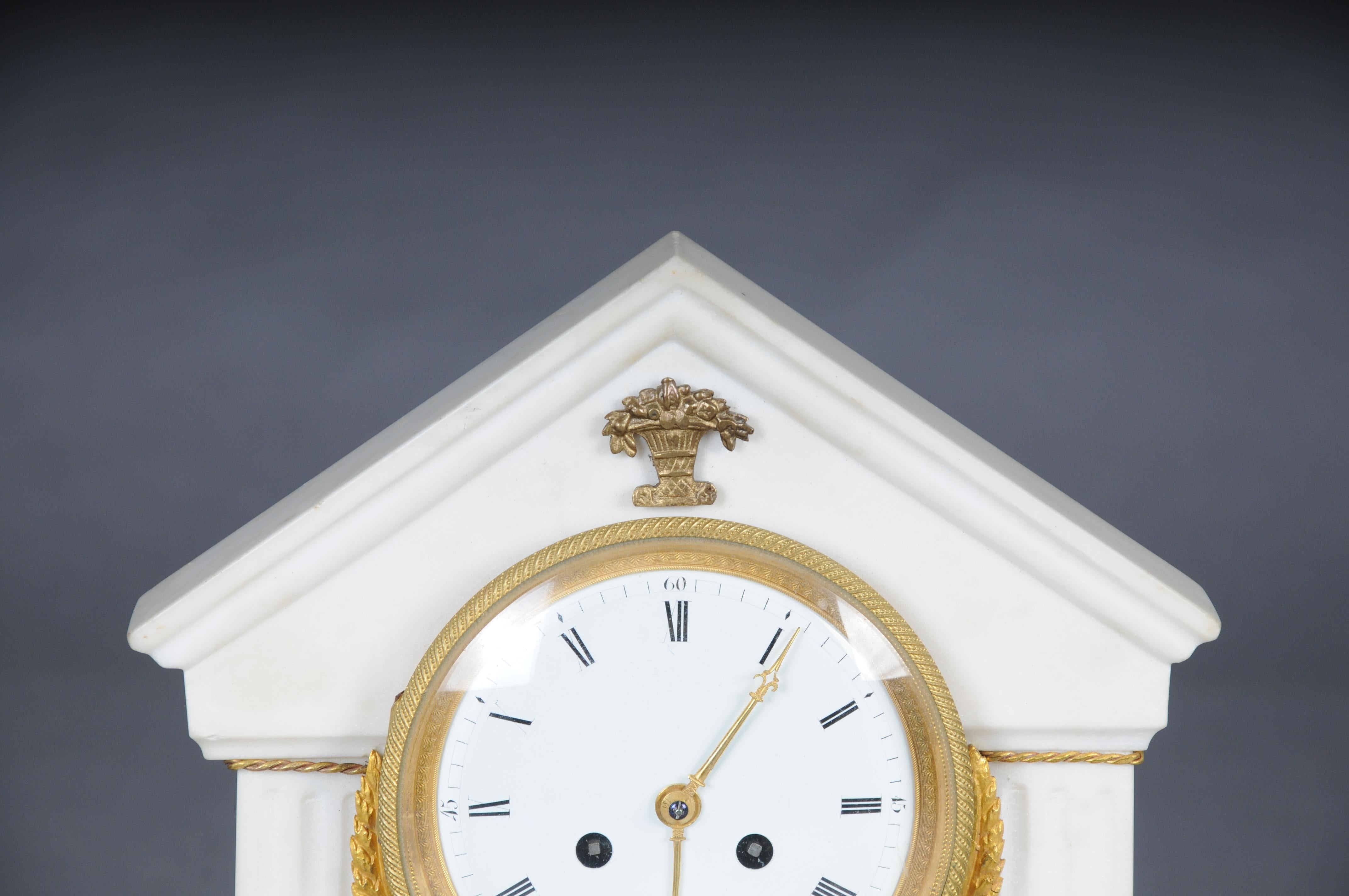 Napoleon III Antique French Louis XVI portal clock, Paris, circa 1880 For Sale