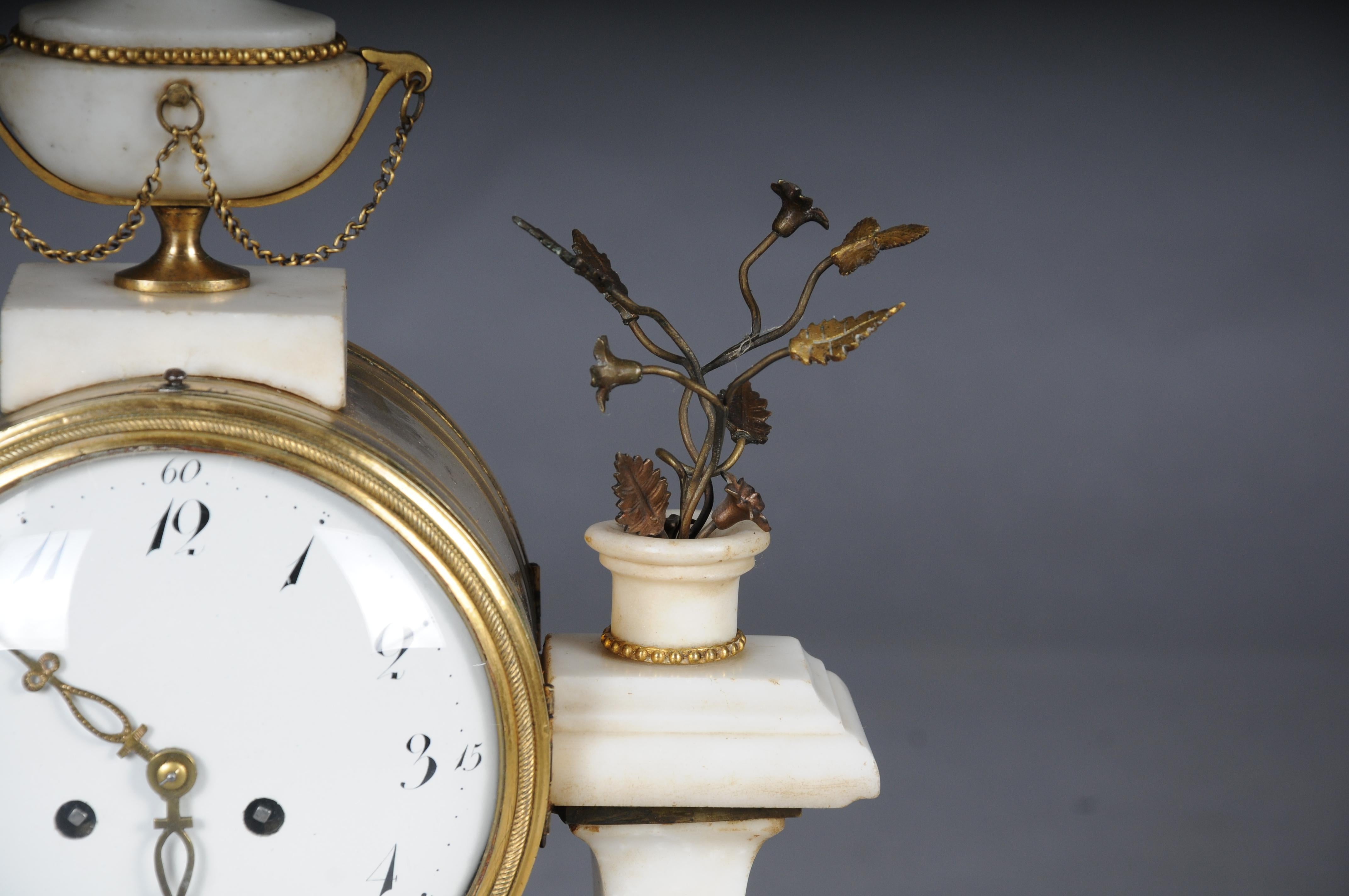 Gilt Antique French Louis XVI portal clock, Paris, circa 1880 For Sale