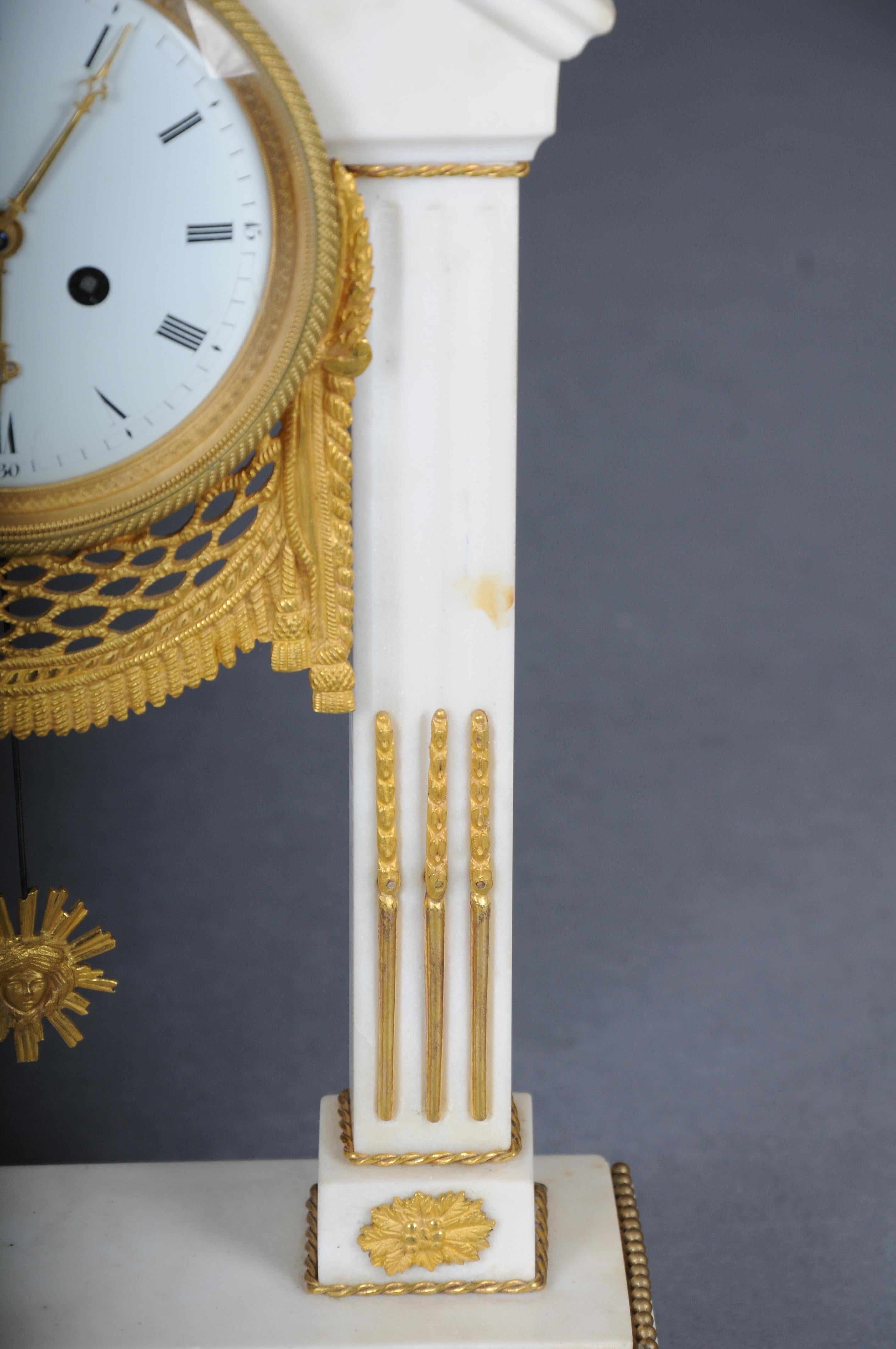Bronze Antique French Louis XVI portal clock, Paris, circa 1880 For Sale