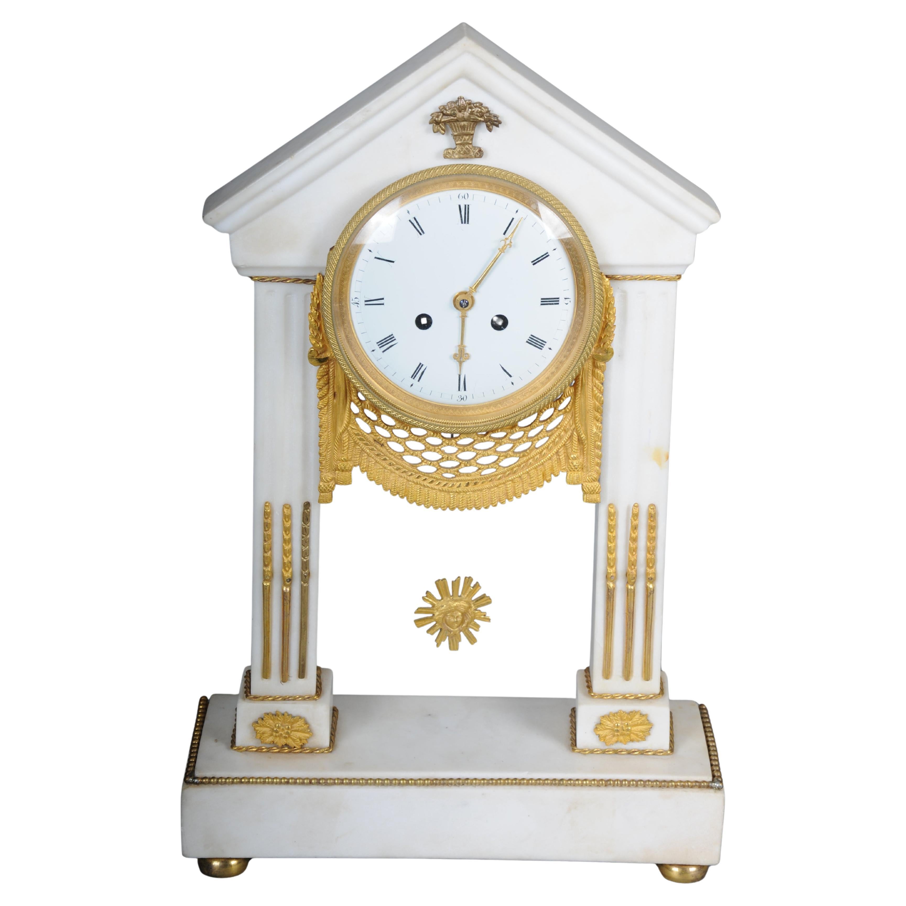 Antique French Louis XVI portal clock, Paris, circa 1880 For Sale