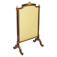 Antique French Louis XVI Revival Mahogany Fire-screen Circa 1870