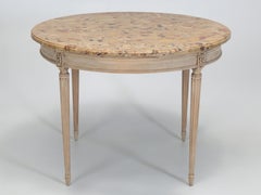 Antique French Louis XVI Round Dining Table, Game Table or End Table c1900's