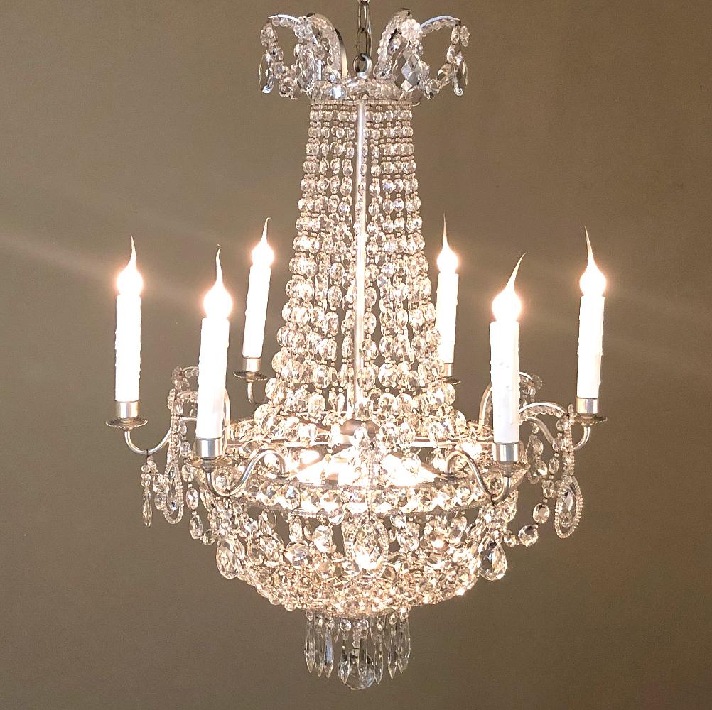 Antique French Louis XVI Sack of Pearls Chandelier For Sale 6