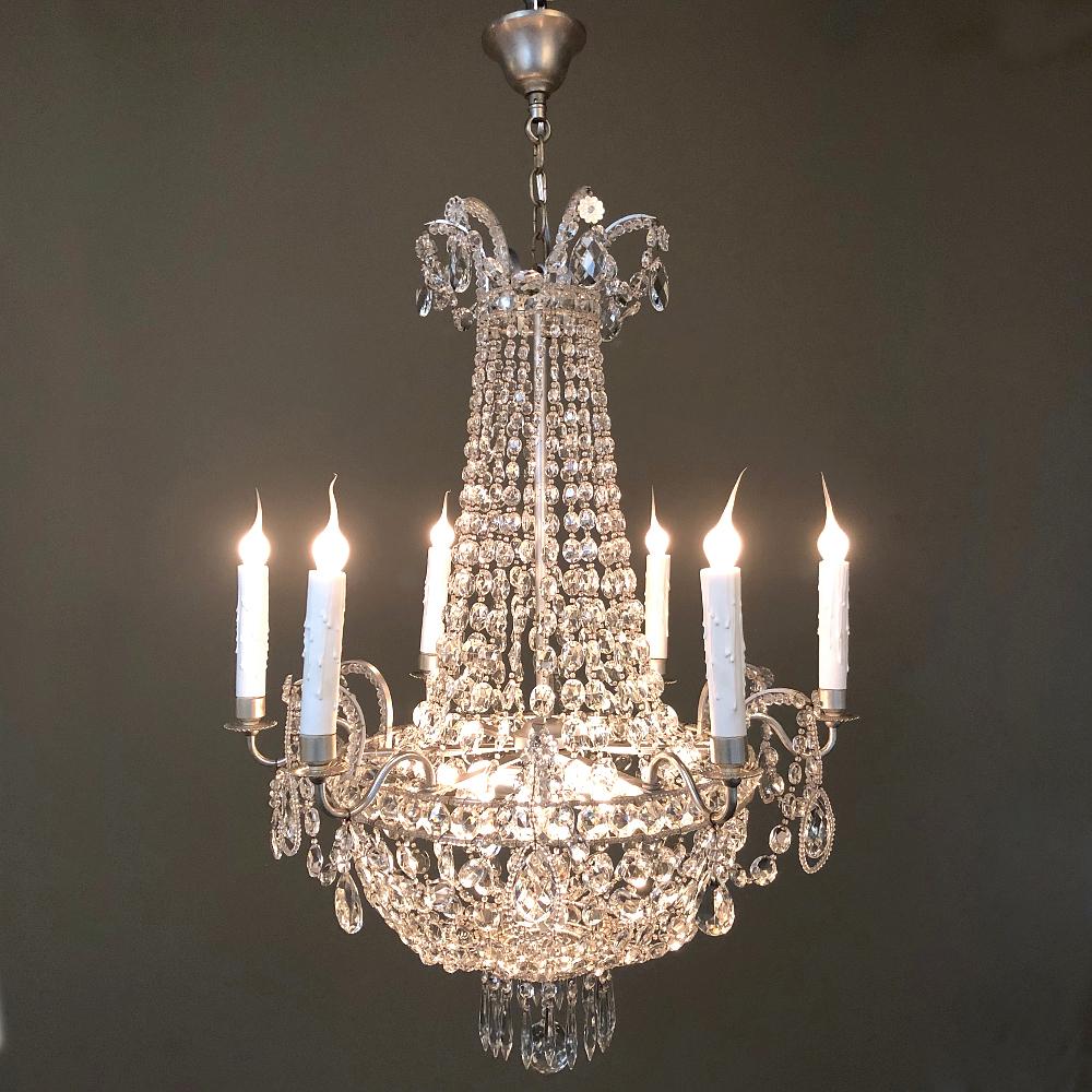 Antique French Louis XVI Sack of Pearls Chandelier For Sale 7