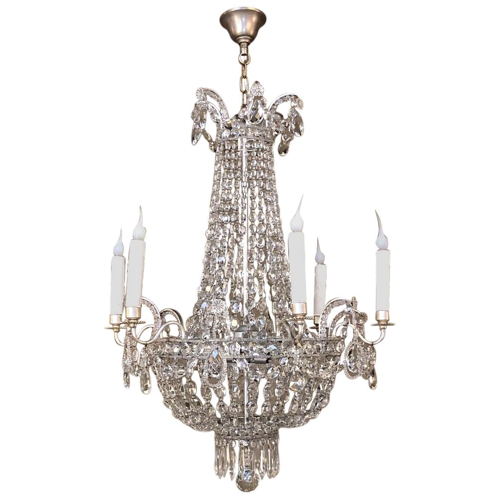 Antique French Louis XVI Sack of Pearls Chandelier For Sale