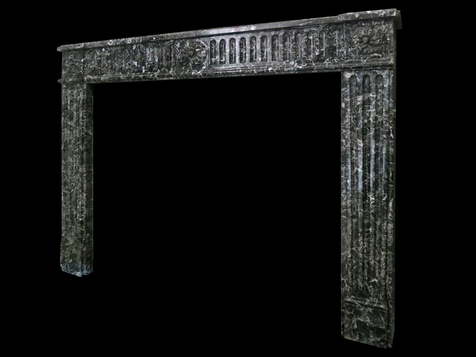 Antique French Louis XVI Saint Anne Des Pyrenees Marble Mantel In Good Condition In London, GB