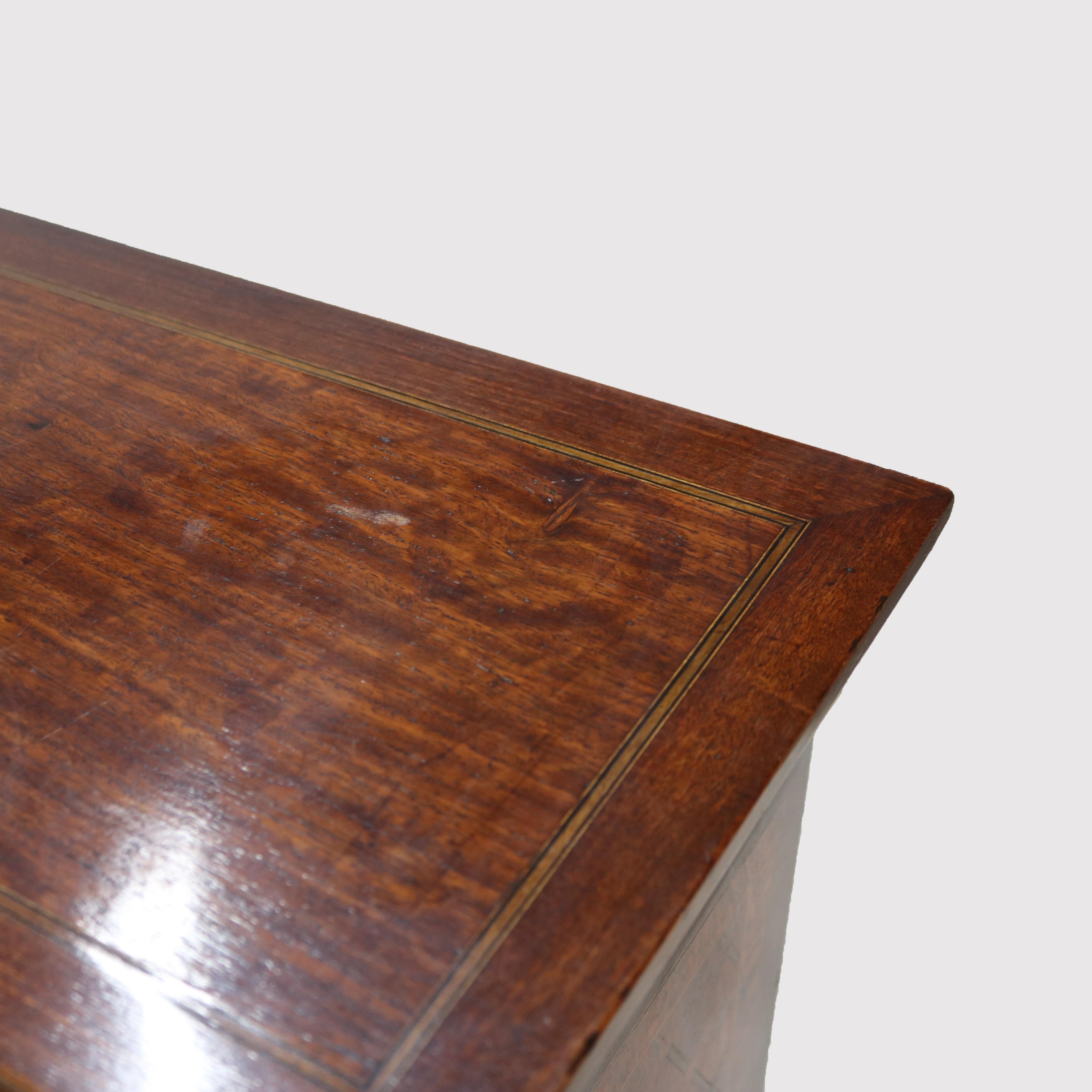 Ancien bureau secrétaire de dame Louis XVI en bois de satin, bois de roi et bois de rose 12