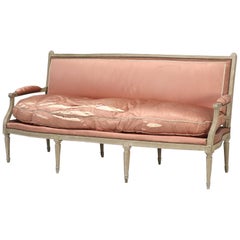 Antique French Louis XVI Settee or Sofa in Original Paint, Époque