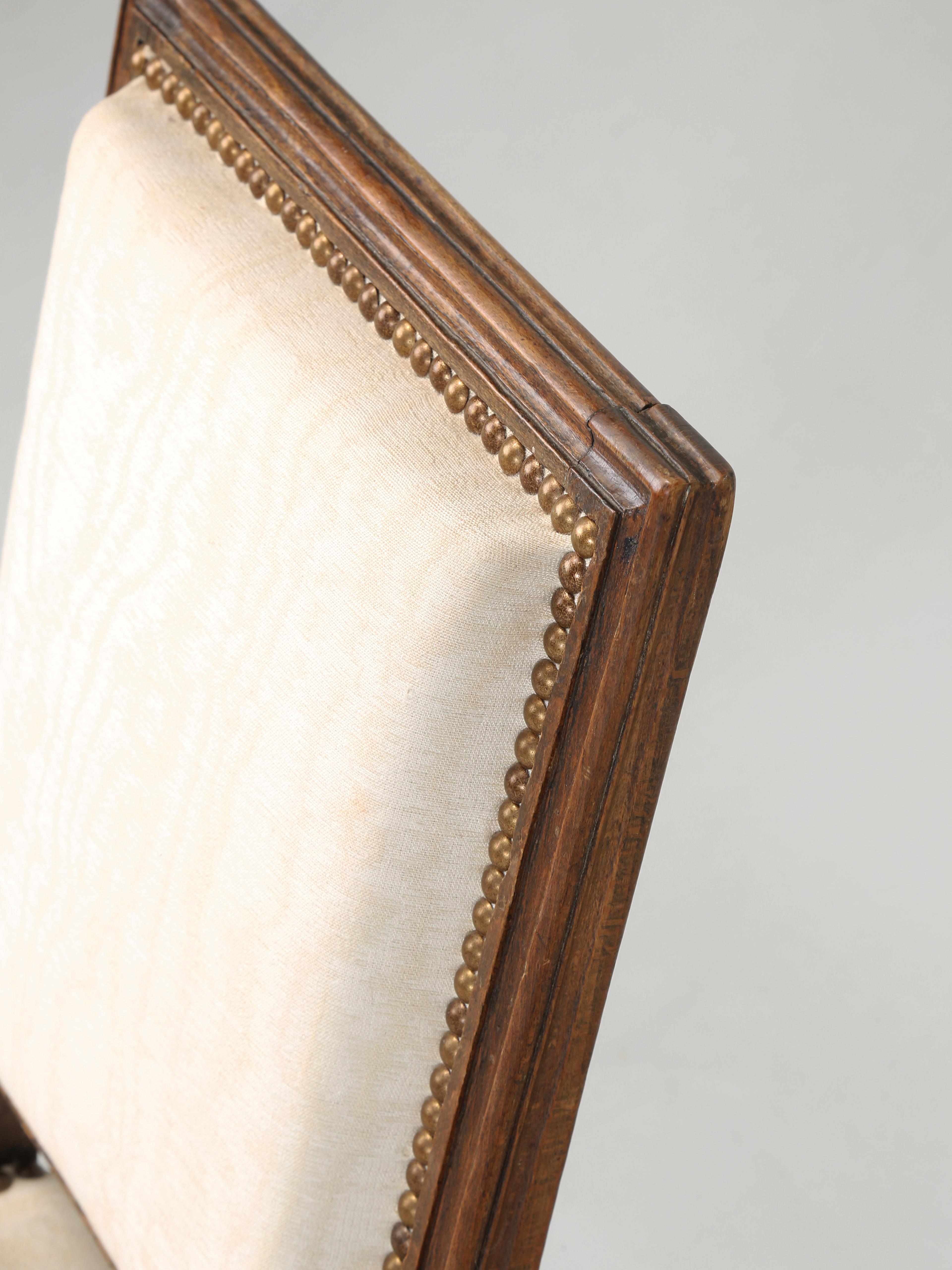 Early 19th Century Antique French Louis XVI Side Chair in Hand-Carved Walnut Over 200-Years Old For Sale
