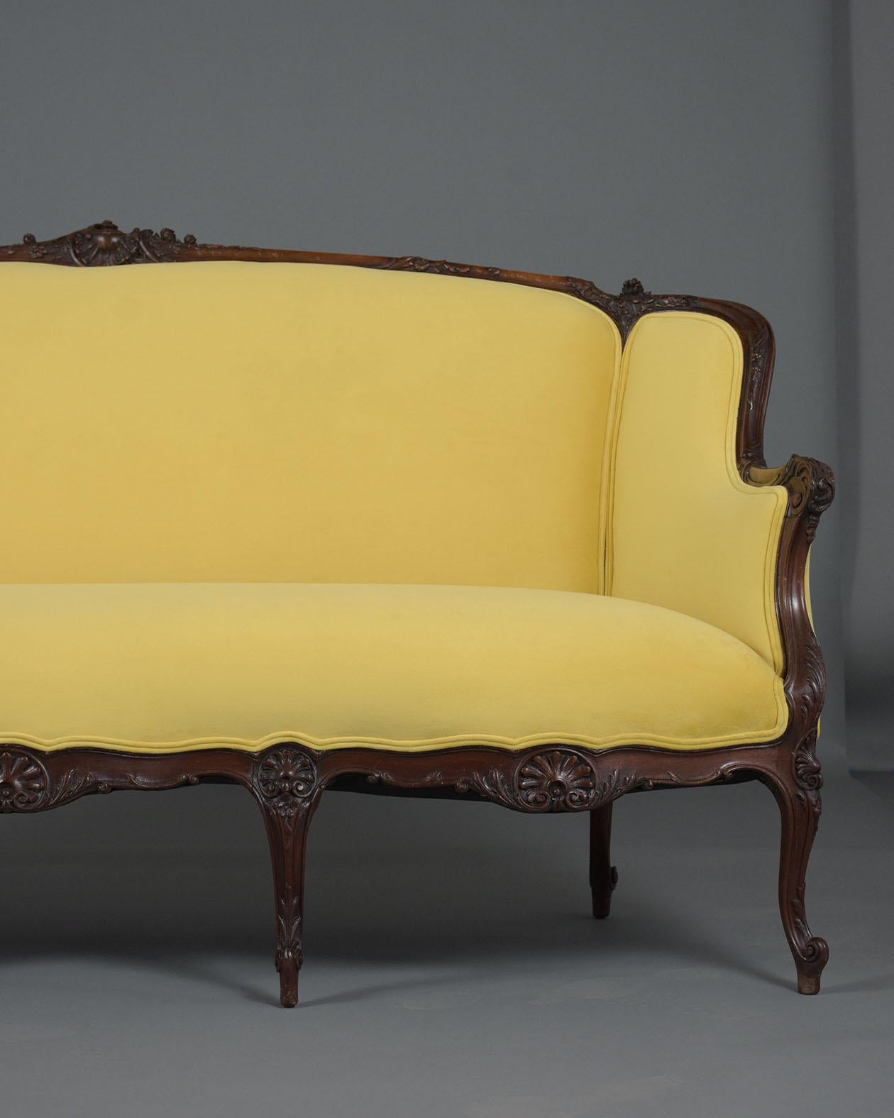 Patinated Antique French Louis XVI Sofa
