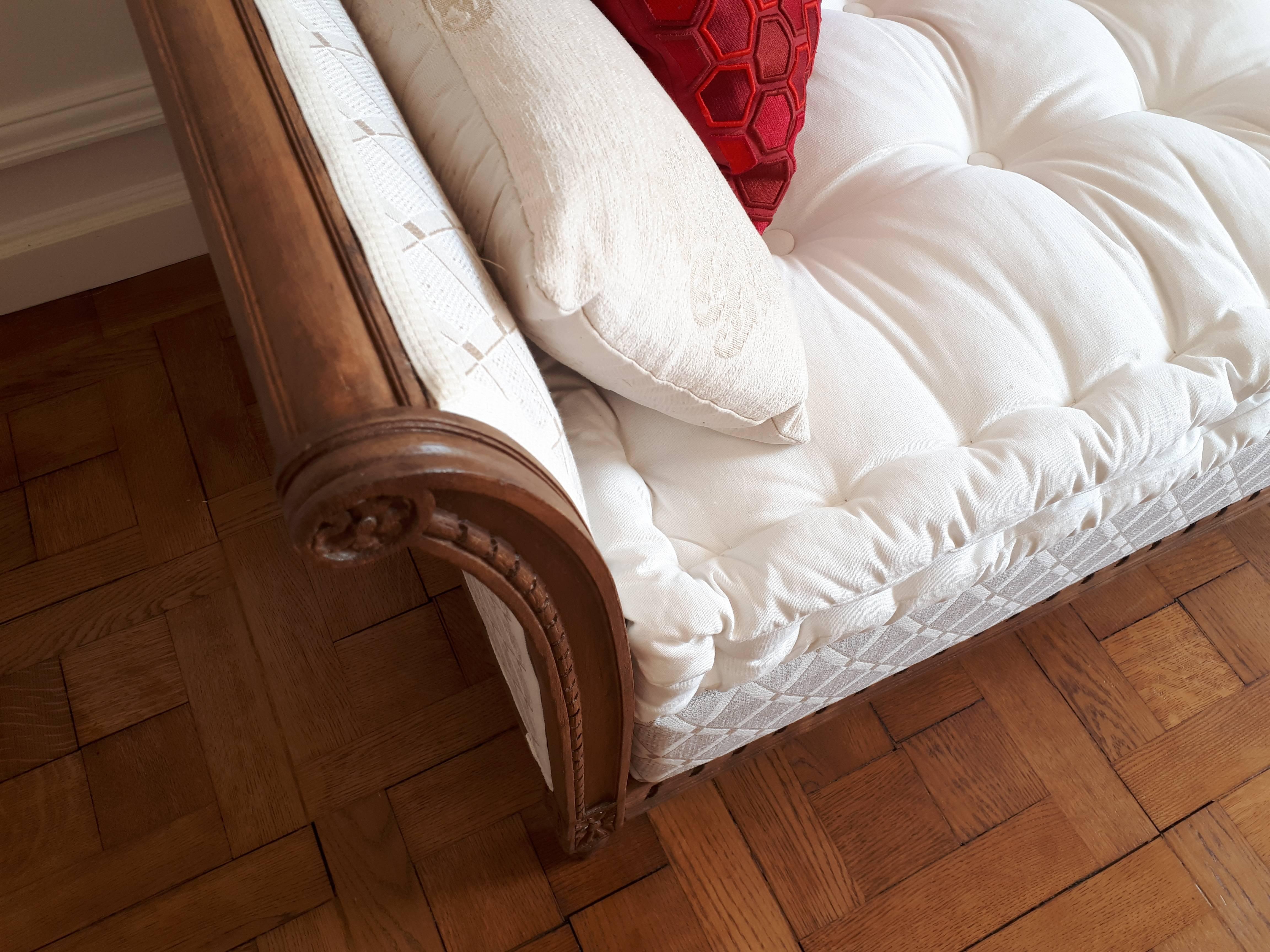 Fabric Antique French Louis XVI Sofa