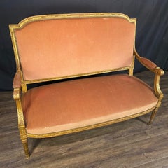 Antique French Louis XVI Sofa from 19th Century Parlor Set