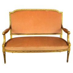 Antique French Louis XVI Sofa from 19th Century Parlor Set
