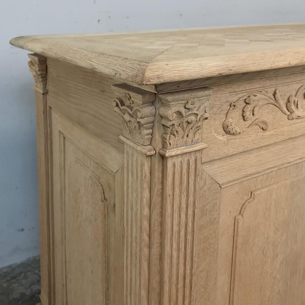 Antique French Louis XVI Stripped Store Counter 5
