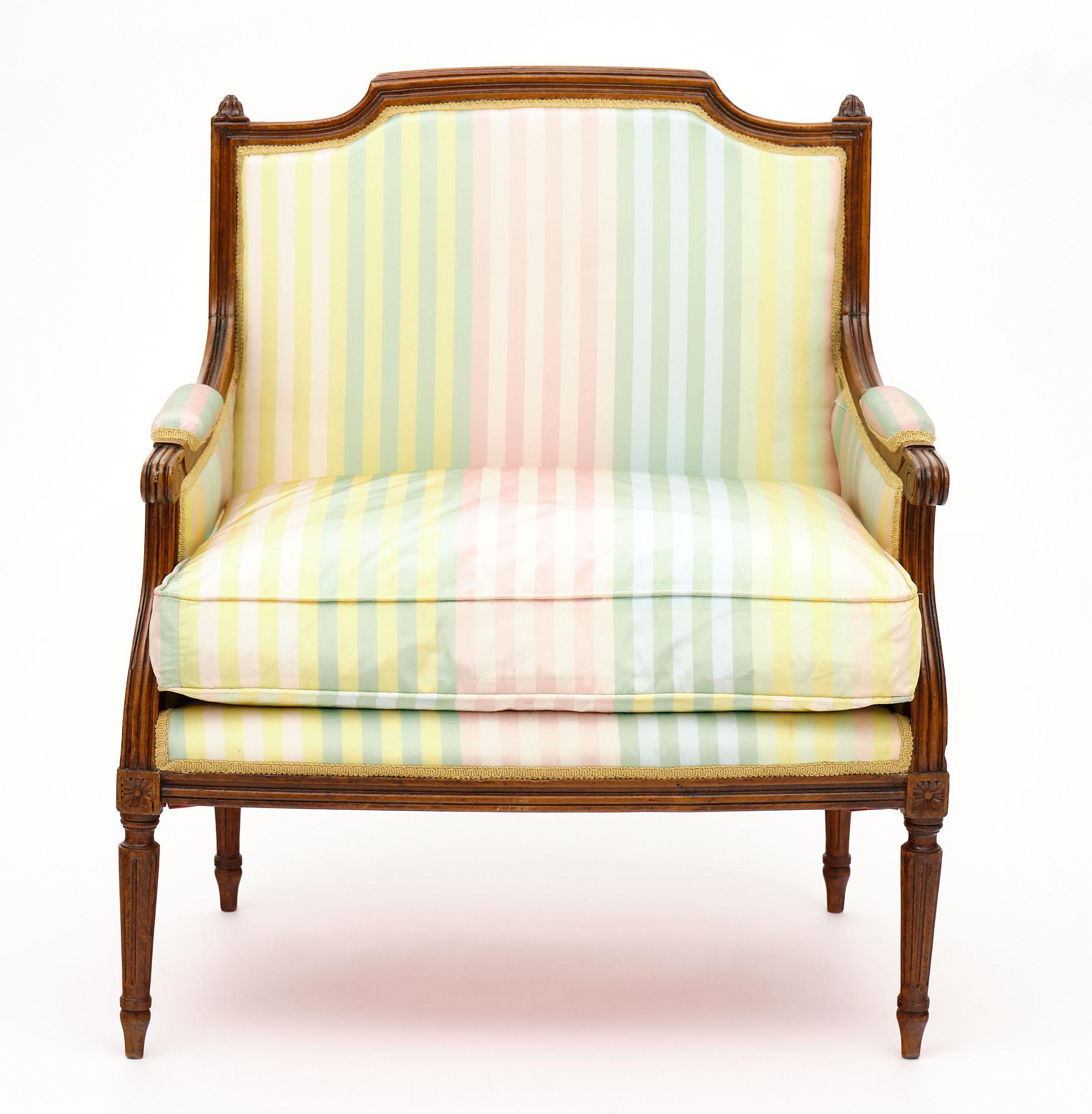 Antique French Louis XVI Style Armchair In Good Condition In Austin, TX