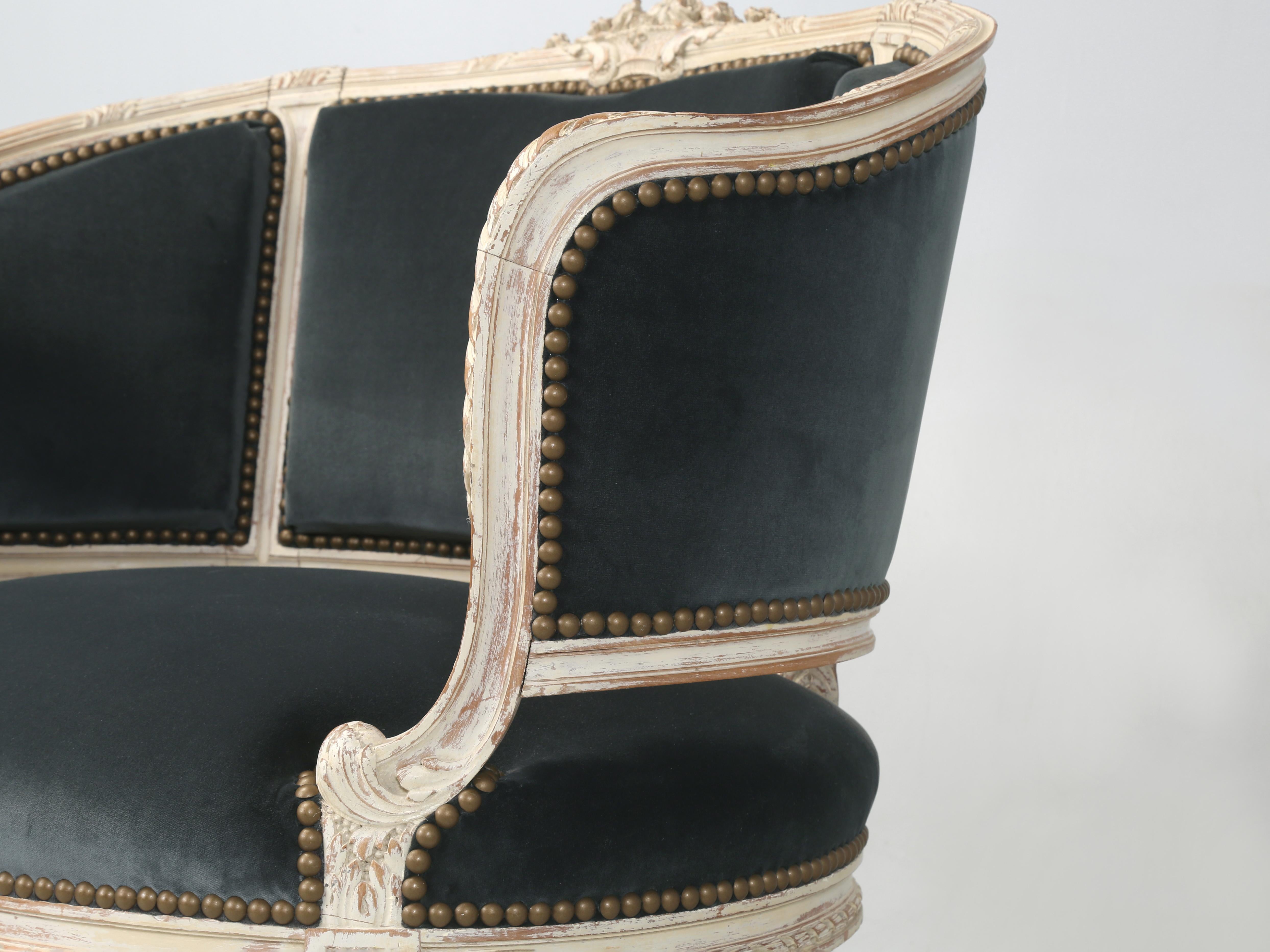 Antique French Louis XVI Style Armchairs or Bergère Chairs from the Early 1800’s For Sale 6