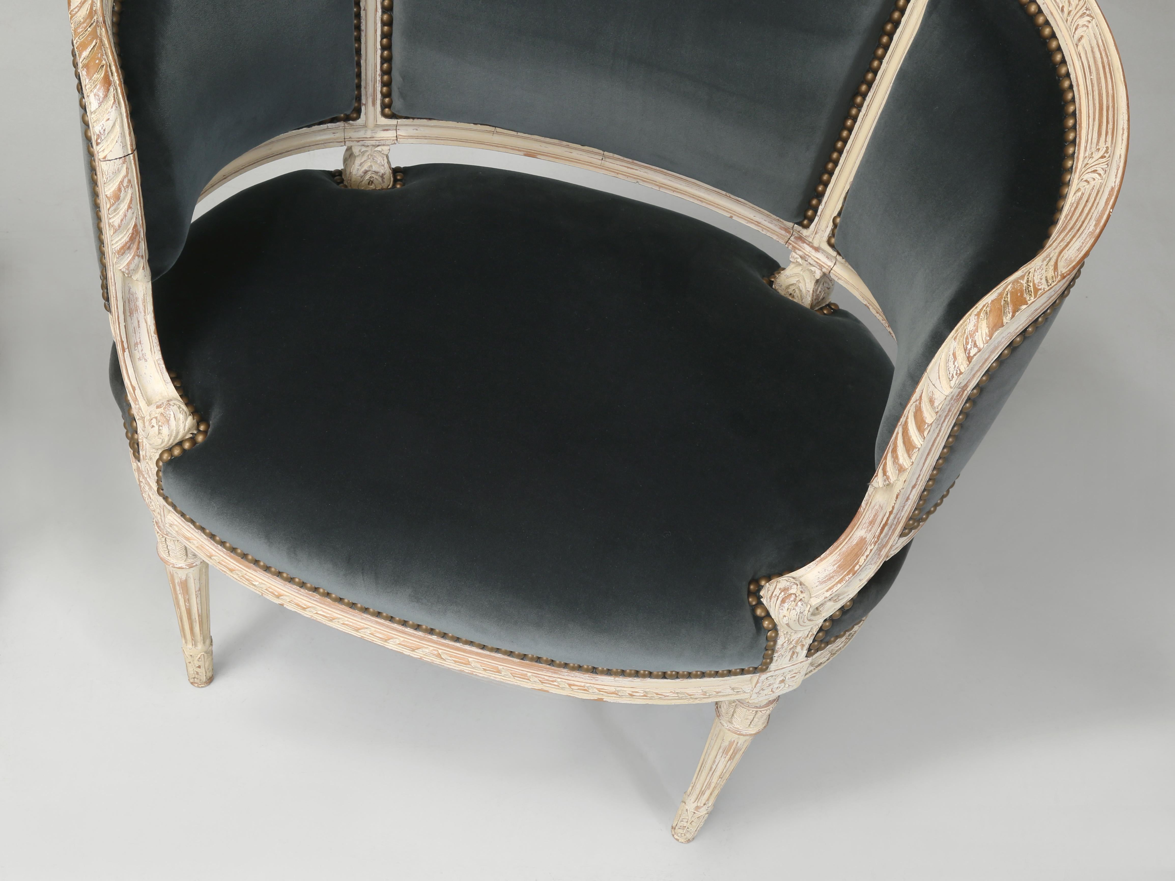Antique French Louis XVI Style Armchairs or Bergère Chairs from the Early 1800’s For Sale 7