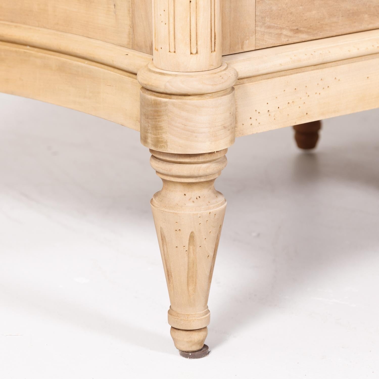 Antique French Louis XVI Style Bleached Walnut Enfilade Buffet 9