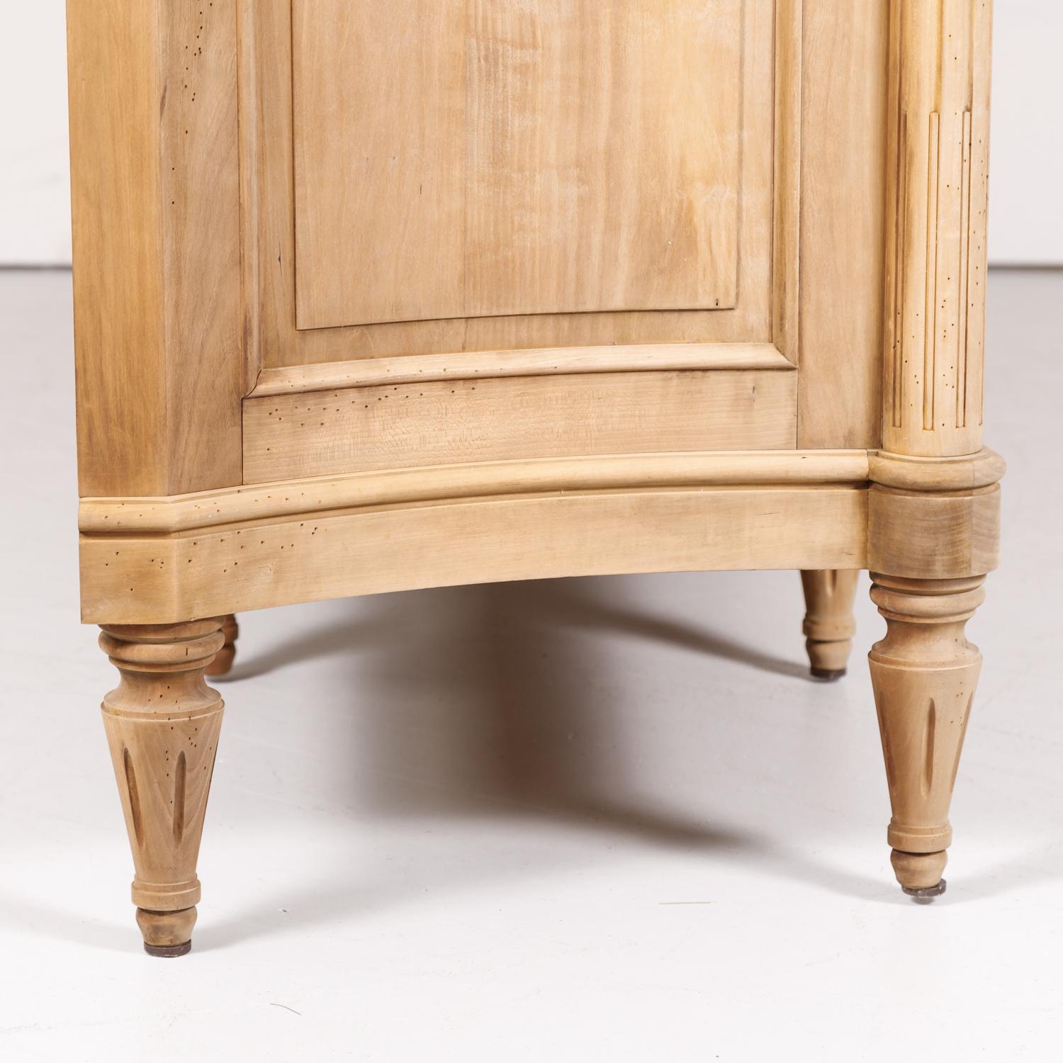 Antique French Louis XVI Style Bleached Walnut Enfilade Buffet 12