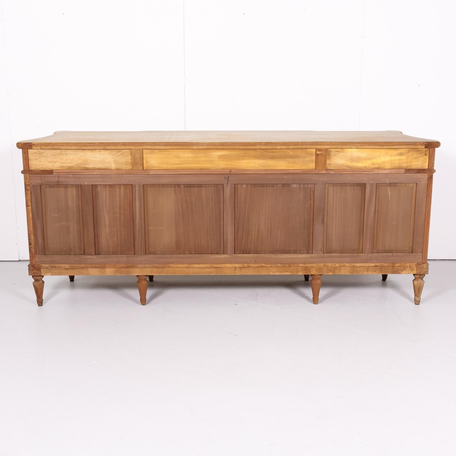 Antique French Louis XVI Style Bleached Walnut Enfilade Buffet 13