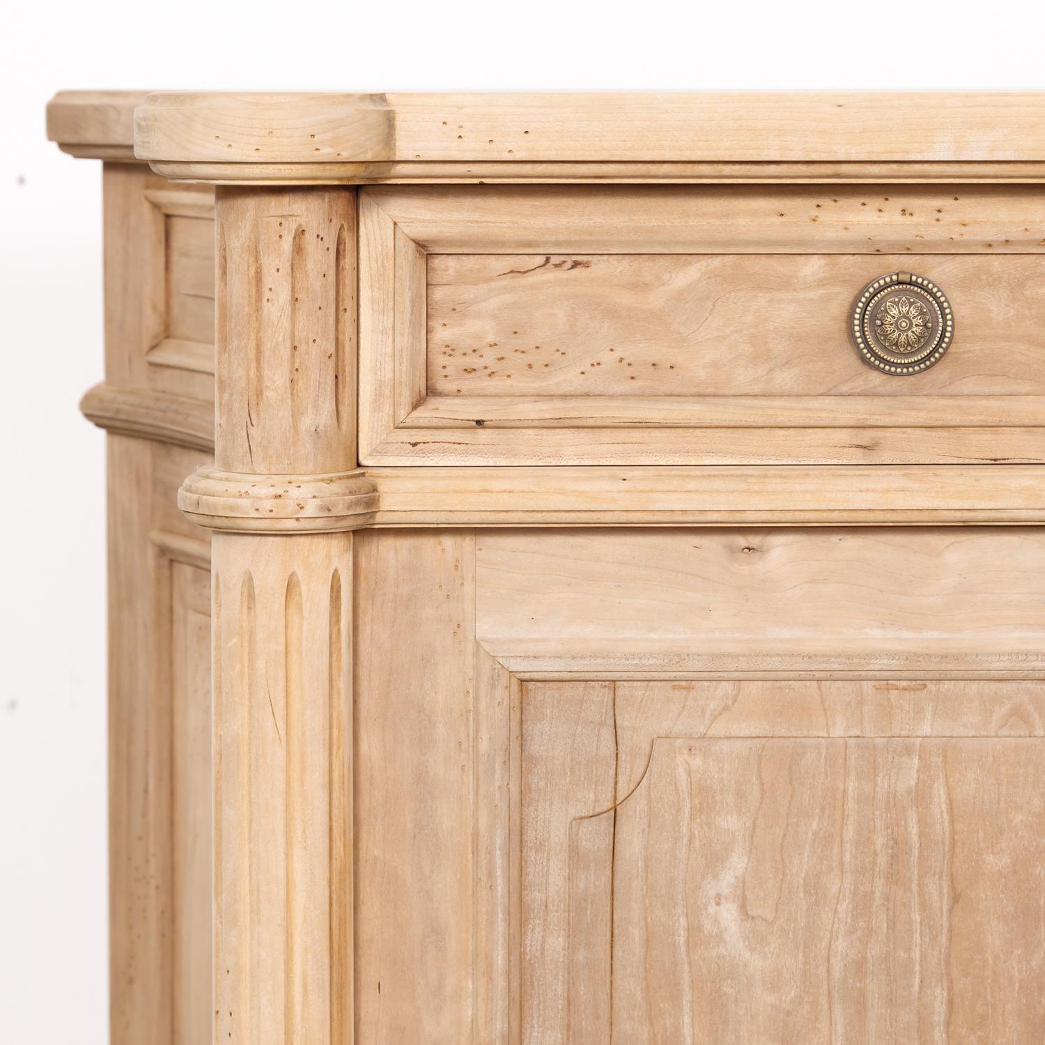 Antique French Louis XVI Style Bleached Walnut Enfilade Buffet 3