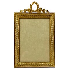d
ore photos Antique French Louis XVI Style Bronze D
oré Desktop Picture Frame, circa 1890