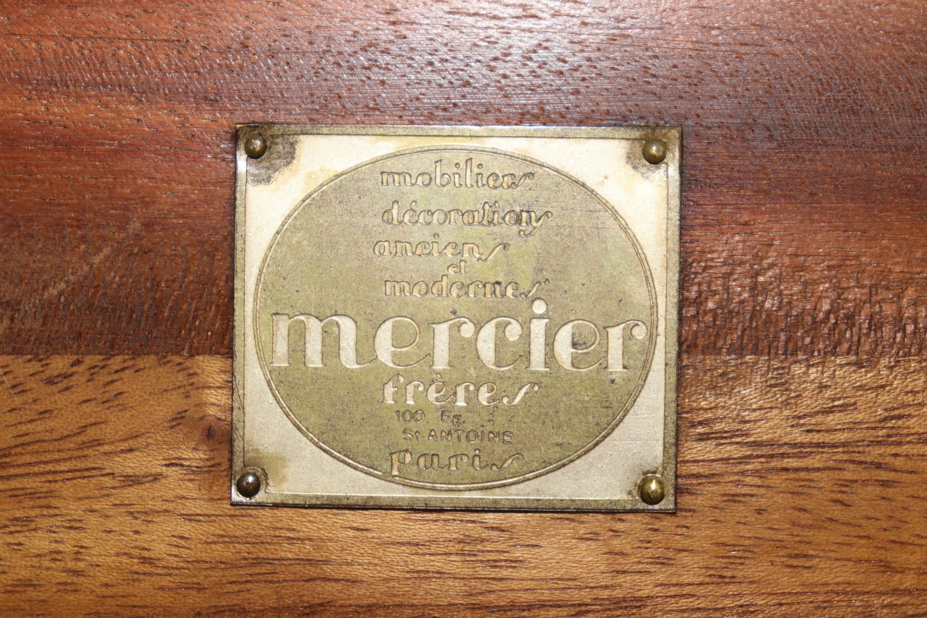 Antique French Louis XVI Style Bronze Mounted Parquetry Bed By Mercier Freres For Sale 10