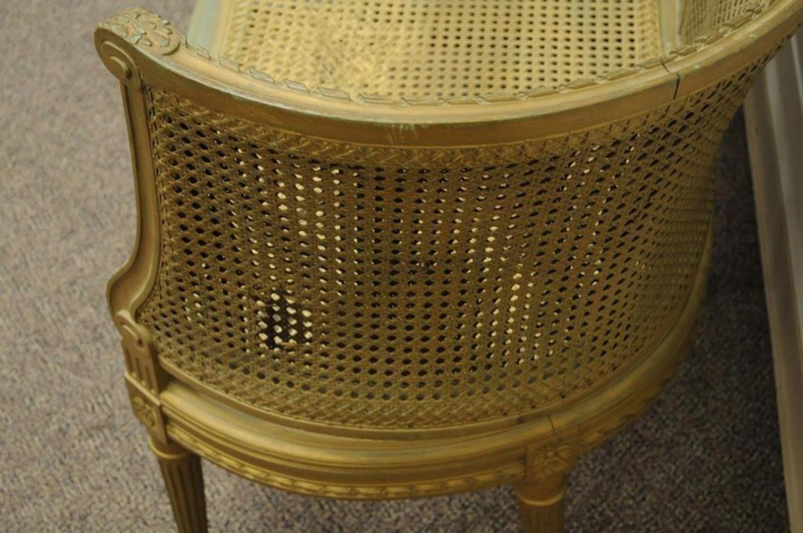 Antike Französisch Louis XVI Stil Caned Chaise Lounge Recamier Fainting Couch Sofa 5