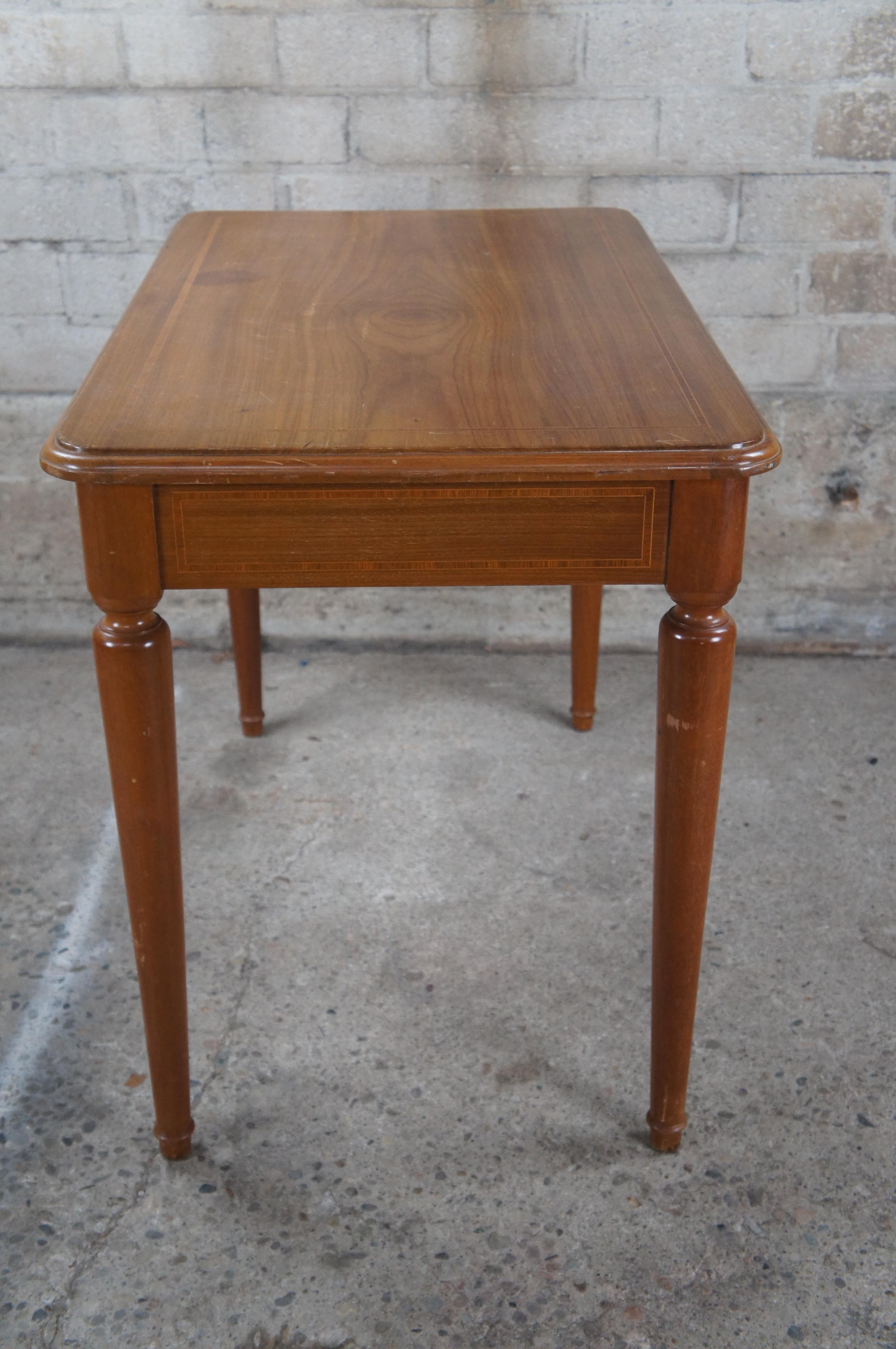 Antique French Louis XVI Style Cherry Writing Desk Hall Library Table Console For Sale 7