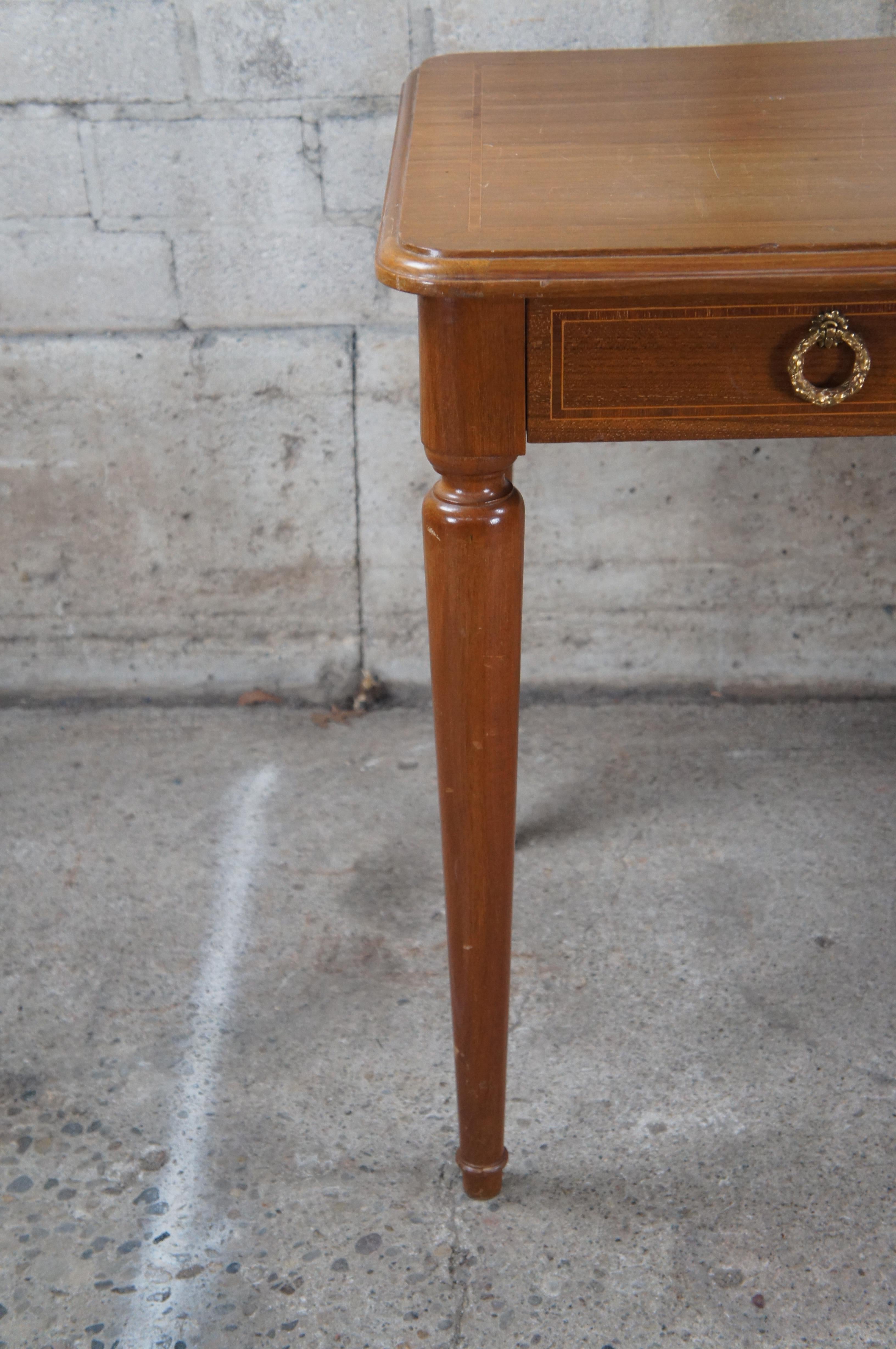 Antique French Louis XVI Style Cherry Writing Desk Hall Library Table Console For Sale 4