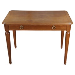 Used French Louis XVI Style Cherry Writing Desk Hall Library Table Console