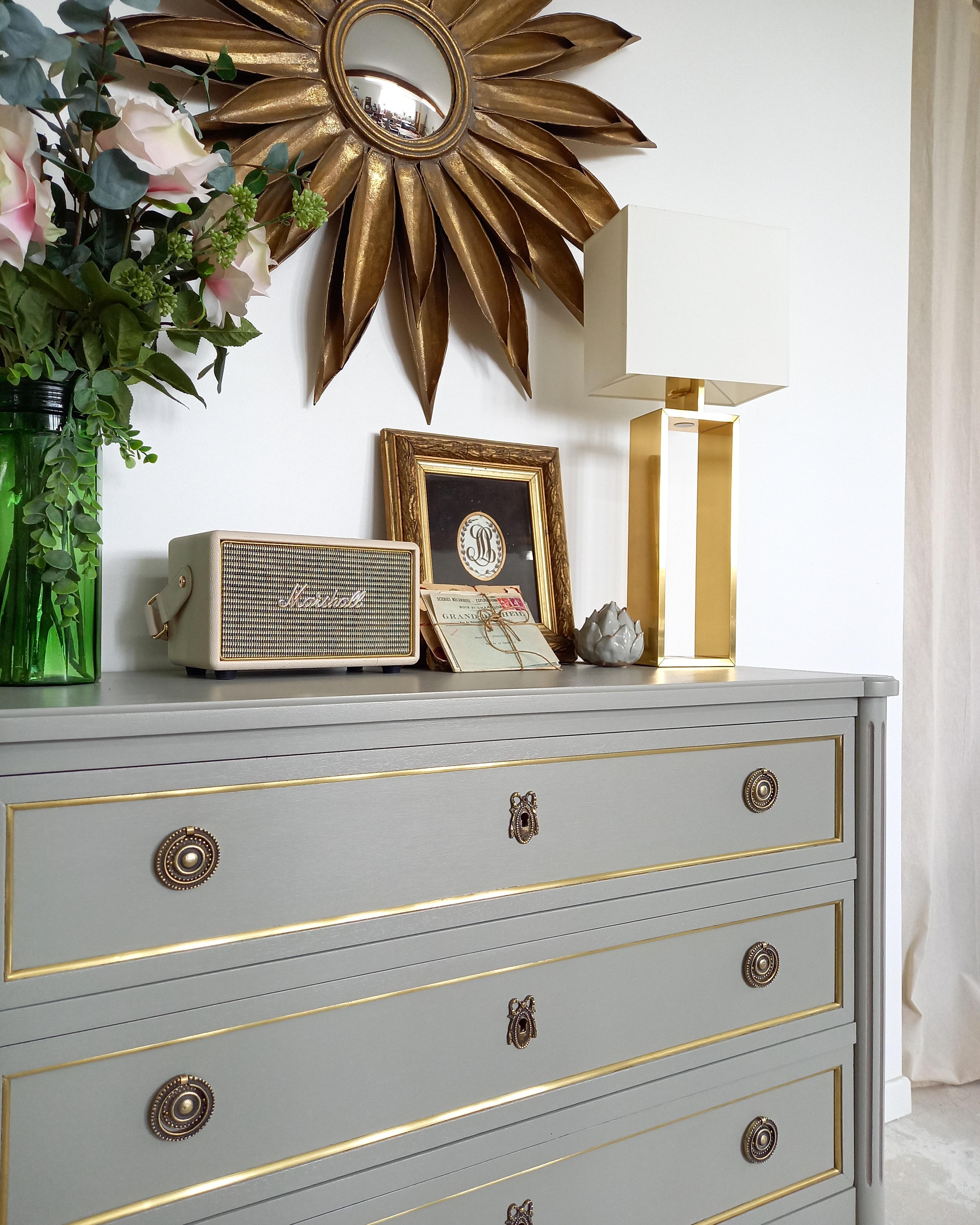 Antique French, Louis XVI Style Chest of Drawers Commode, Bronze & Brass Details 6