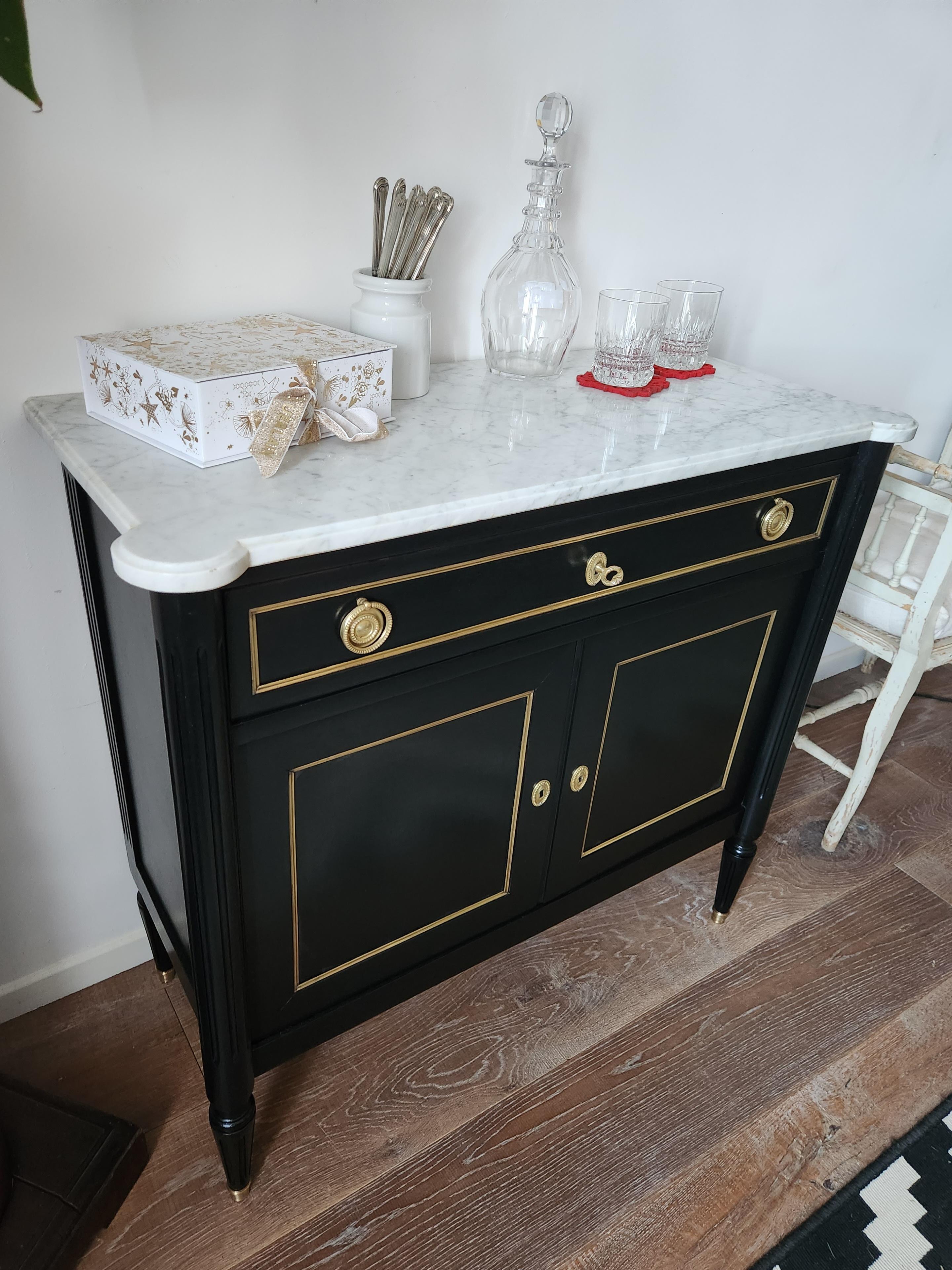 XIX secolo Antique French, cassettiera in stile Luigi XVI Commode Buffet Bar in vendita