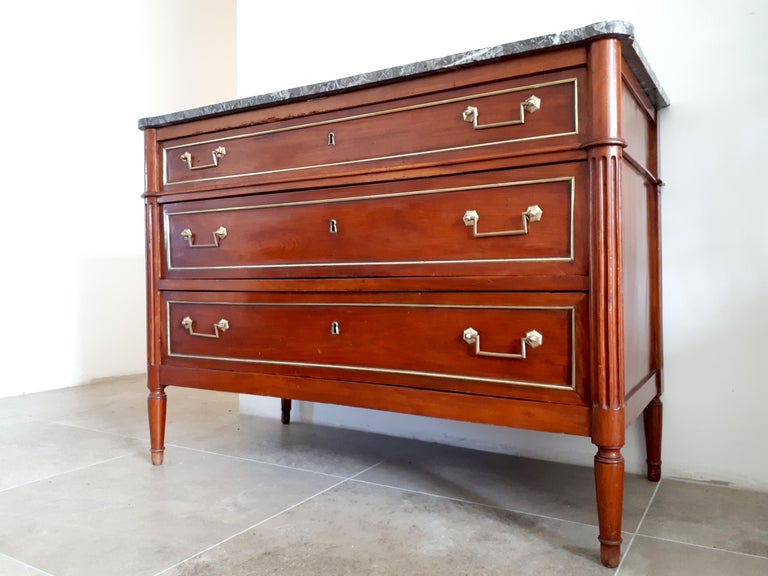 Antique French Louis Xvi Style Chest Of Drawers Commode For Sale