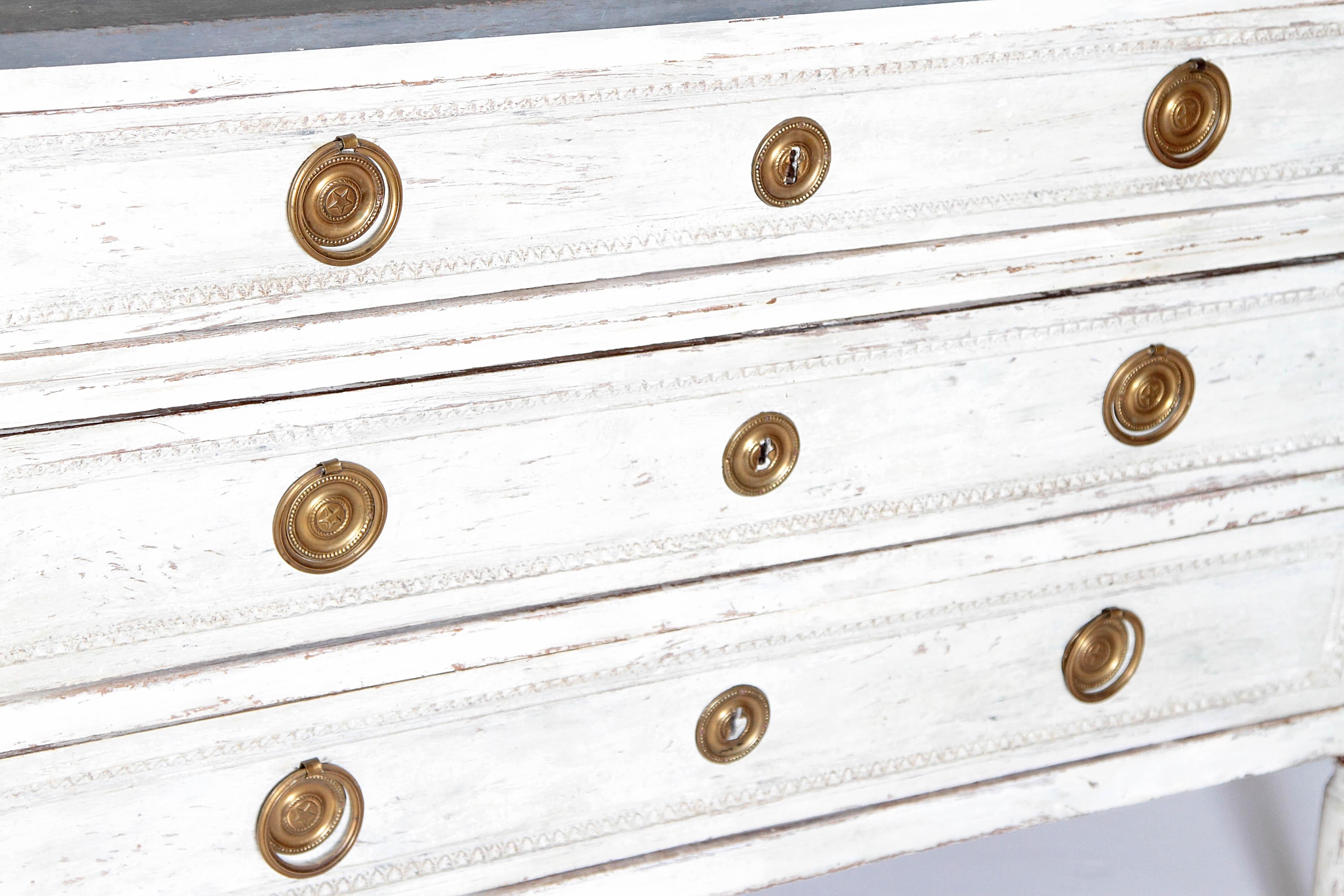 Hand-Painted Antique French Louis XVI Style Chest of Drawers or Commode