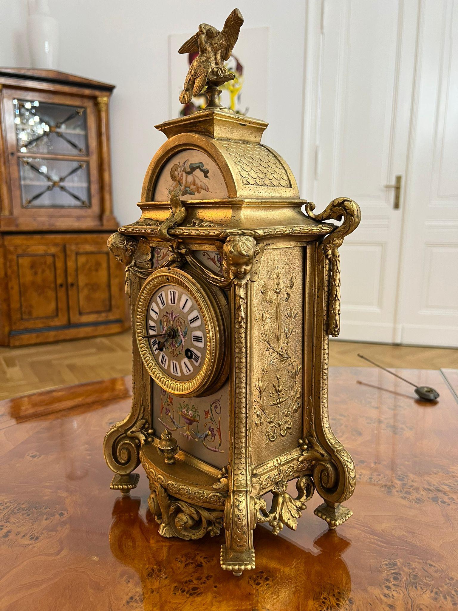 Antique French Louis XVI Style Clock by Japy Feres in Bronze and Porcelain, 1880 15