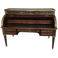 Antique French Louis XVI Style Cylinder Desk