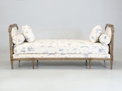 Antike Französisch Louis XVI Stil Daybed 1800's Alle Originalfarbe und 24kt Vergoldung