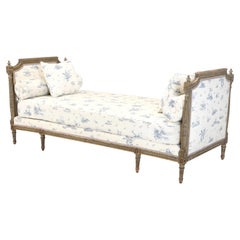 Used French Louis XVI Style Daybed 1800’s All Original Paint and 24kt Gilding